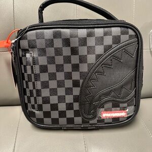 Sprayground Black Checkered Snack/Lunch Pack *New